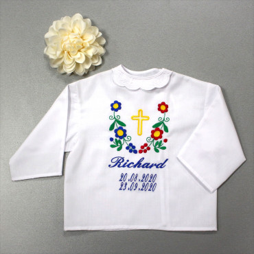Krstová košilka - chlapecká: Folklorní vzor