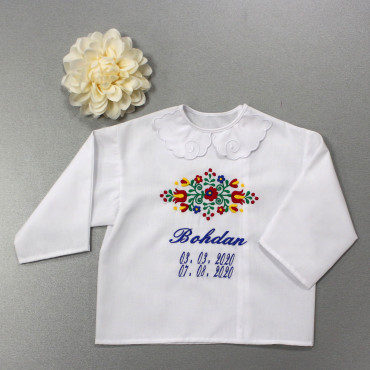 Krstová košilka - chlapecká: Folklorní vzor