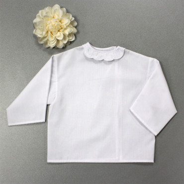 Krstová košilka čistá bílý límeček