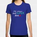 Dámské humorné tričko s výšivkou: Můj chlapec má SUPER dívka + ústa