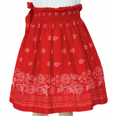 Folklórní sukně střední-červená
