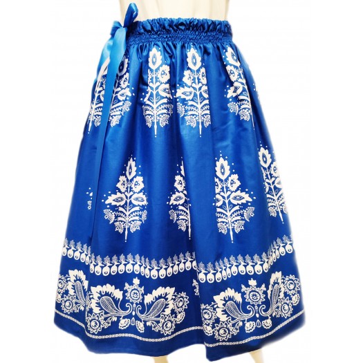 Folklórní sukně královská modrá velká 2.vzor