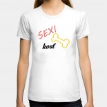 Dámské humorné tričko s výšivkou: SEXY kost + kost