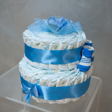 Plenkový dort 2 patra modrý