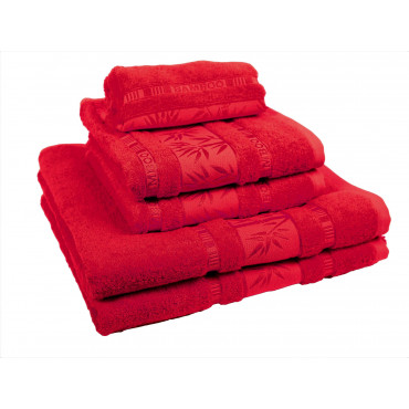 Ajoss Bambusový ručník červený 100x50cm