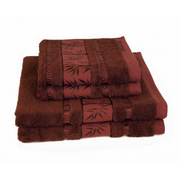 Ajoss Bambusový ručník hnědý 100x50cm