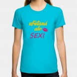 Dámské humorné tričko s výšivkou: uválených ale SEXY + ústa