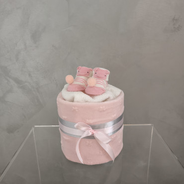 Dětský dort z deky: růžový