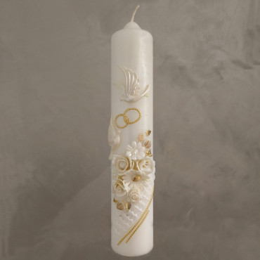 Svatební svíčka s uměleckým zdobením