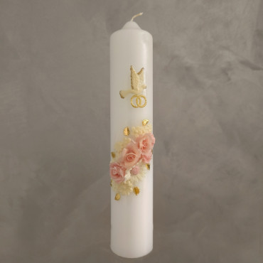 Svatební svíčka s uměleckým zdobením