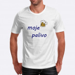 Pánské humorné tričko s výšivkou: moje palivo + pivo