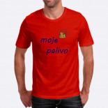 Pánské humorné tričko s výšivkou: moje palivo + pivo