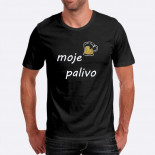 Pánské humorné tričko s výšivkou: moje palivo + pivo