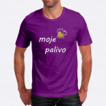 Pánské humorné tričko s výšivkou: moje palivo + pivo
