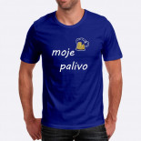 Pánské humorné tričko s výšivkou: moje palivo + pivo