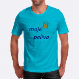 Pánské humorné tričko s výšivkou: moje palivo + pivo