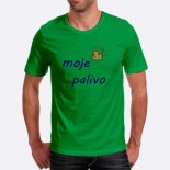 Pánské humorné tričko s výšivkou: moje palivo + pivo