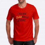 Pánské humorné tričko s výšivkou: Čekám dokonalou ženu