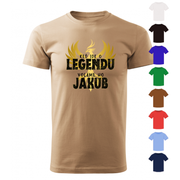 Pánské tričko s potiskem Legenda + jméno