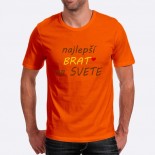 Pánské humorné tričko s výšivkou: nejlepší BRAT na světě + srdce
