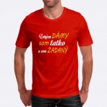 Pánské humorné tričko s výšivkou: Lituji DÁMY jsem taťka a jsem zadaných