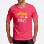 Pánské humorné tričko s výšivkou: uválených ale SEXY + ústa