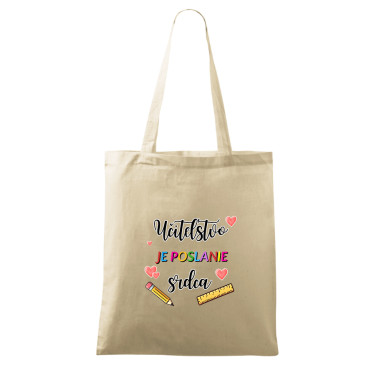 Bavlněná taška Učitelství je posláním srdce