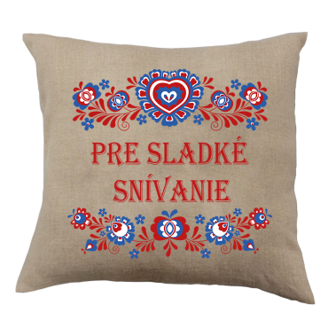 Polštář s barevným nápisem Pro sladké SNĚNÍ