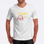 Pánské humorné tričko s výšivkou: PIRÁT cest + auto