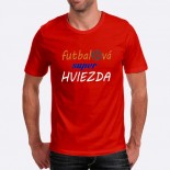 Pánské humorné tričko s výšivkou: fotbalová super HVĚZDA + Míč